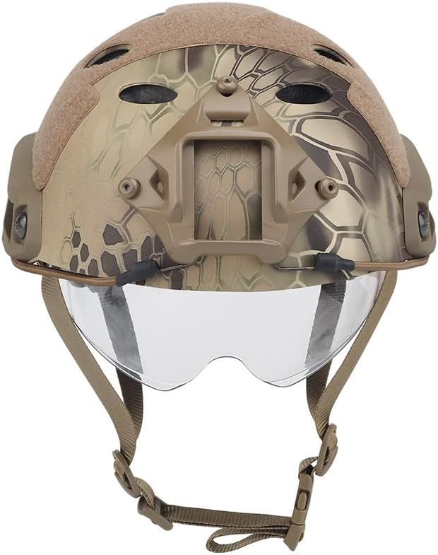 Tactical PJ Fast Helmet with Goggles Airsoft Shooting Gear Hunting Protector