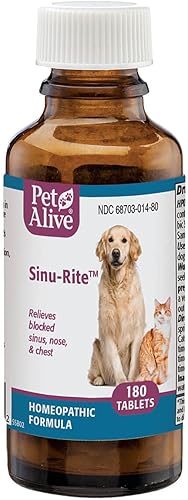 Miniatura 2 de PetAlive - Paquete combinado respiratorio para mascotas – Todos los remedios homeopáticos naturales alivian los síntomas de los senos paranasales