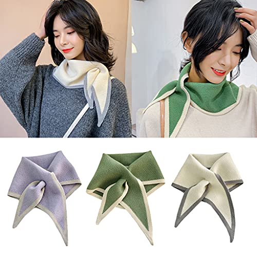 Scarf,Triangle Scarfs For Women Neck Scarf For Women for Scarf For Women Korean Version Knitted Wool Collar for Cros4