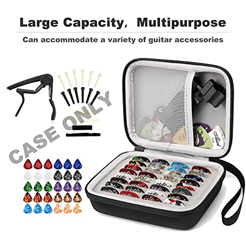 Liyacial Guitar Pick Holder Case Compatible For Fender, Chromacast, D'addario, Jim Dunlop, Bolopick, Guitar Accessory Storage Pouch (Black) #TOP1