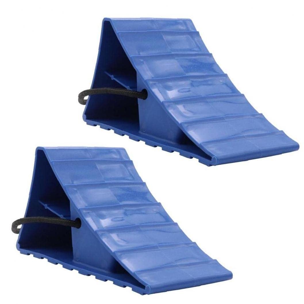 Cales de roue robustes remorque et voiture pack de 2 avec corde