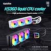 KurieTim 360 AIO Liquid CPU Cooler, Low-Noise PWM Pump, 3x120mm ARGB Fans, Premium 360mm Radiator for Intel LGA1200/1700 & AMD AM5/AM4, High-Performance PC Cooling - Black