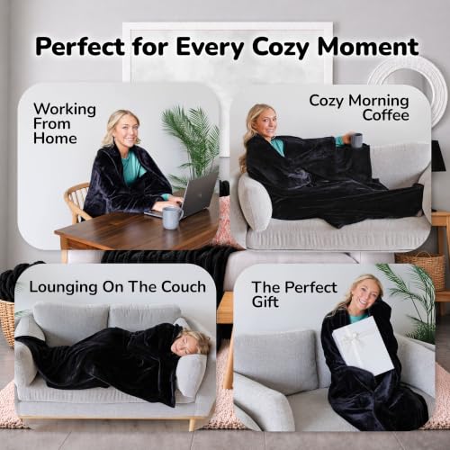 Image of Super Blanky Wearable Blankets for Women & Men, Graduation Day Gift for Her, Cozy Gifts for Women, Wife Birthday Gifts Ideas