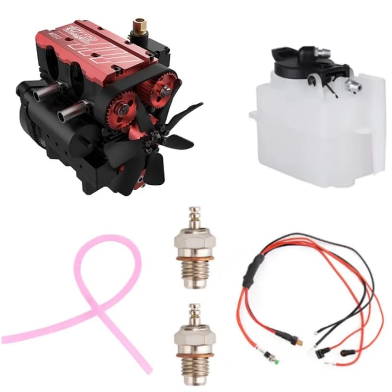 ModelForgeX TOYAN FS-L200AC 7cc Inline 4 Stroke 2 Cylinder Engine Kit, Nitro Internal Combustion DIY...