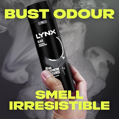 Lynx Black Deodorant Bodyspray 48 hours of odour-busting zinc tech deodorant to finish your style 6x 200 ml - Image 6