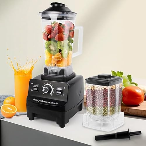 Blendra 2L 4500W Blender Smoothie Maker Food Processor Maker Mixer Spice Coffee Grinder 2 Jugs/Multifunctional soy milk/dry grinder/meat grinder/6 Blades/48000 rpm Speed UK
