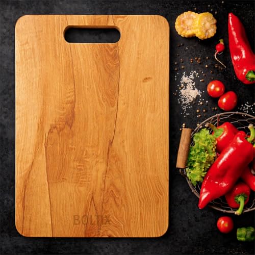Image of Bamboo Cutting Board 32 x 22 cm for Kitchen | Wooden Chopping Board for Vegetables, Fruits & Meat | Eco-Friendly, Knife Friendly, Durable & Easy to Clean | Smooth Hygienic Surface