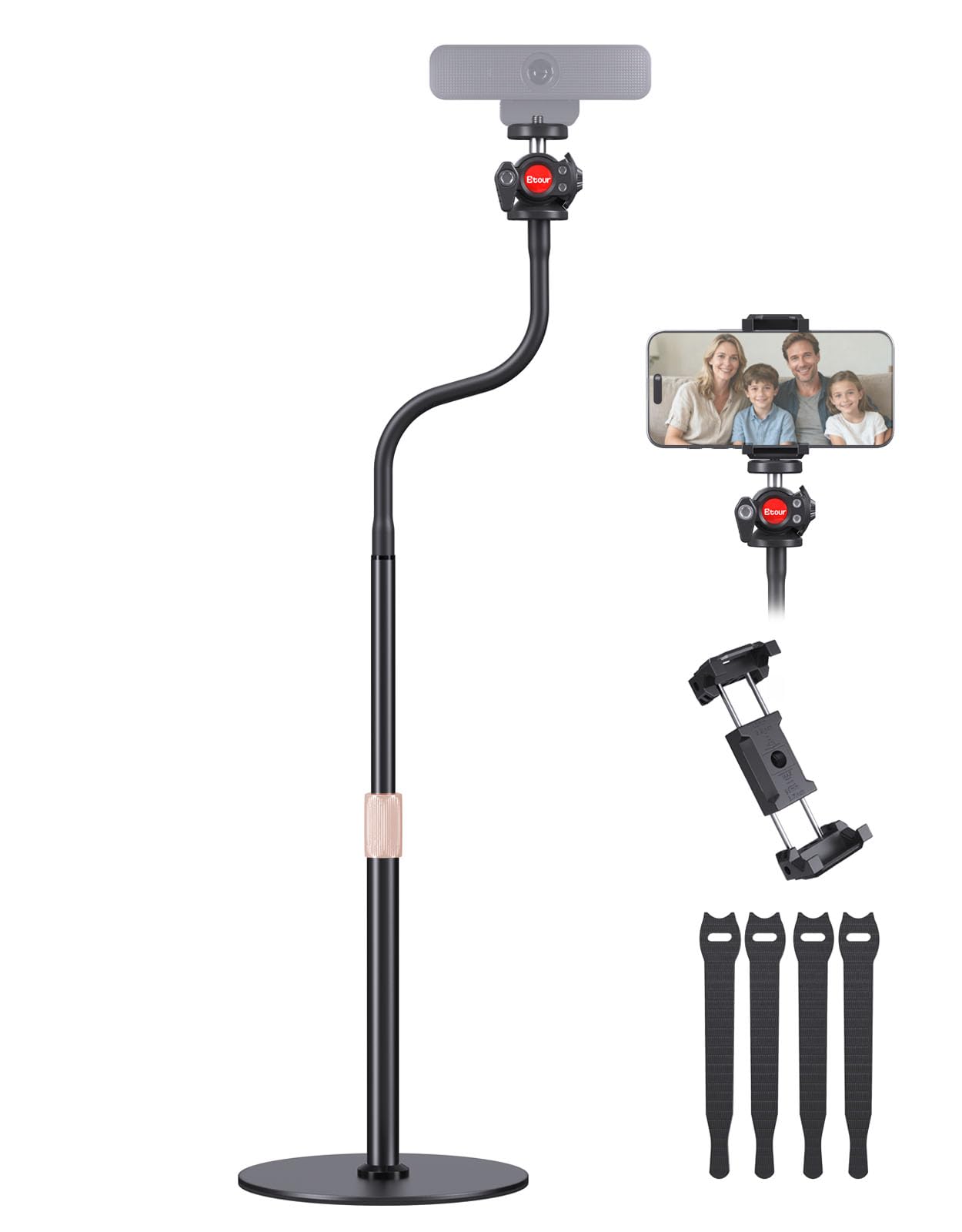 Webcam Stand for Desk, New gooseneck Webcam Tripod Stand-picture-22