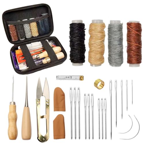 Ensemble cousu à la main 33 pièces pour maroquinerie et cuir DIY