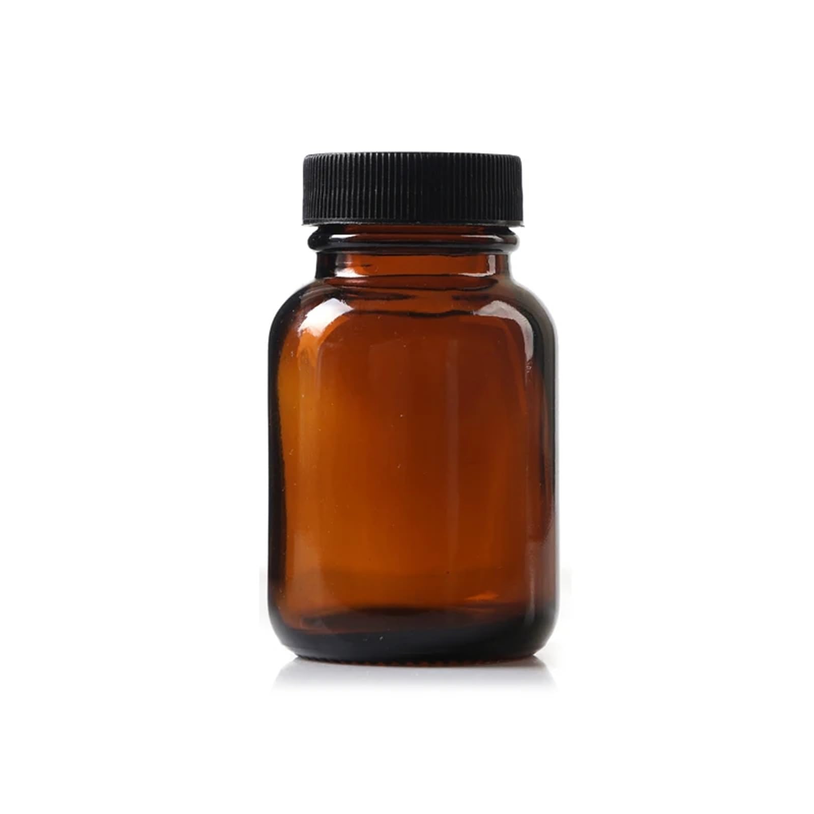 Braune Weithalsflasche Bodenflasche Probenflasche Probenflasche Vorratsflasche(60ml-4pcs)