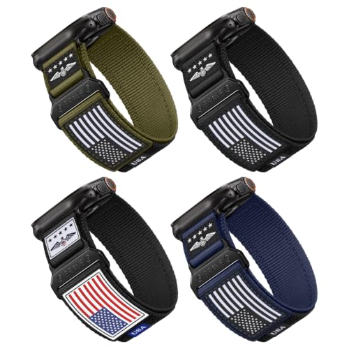 Image of 4 Pack Stretchy Solo Loop Compatible with Apple Watch Bands Women Men