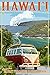 Hawaii Volcanoes National Park, Hawaii - Camper Van (12x18 Art Print, Wall Decor Travel Poster)
