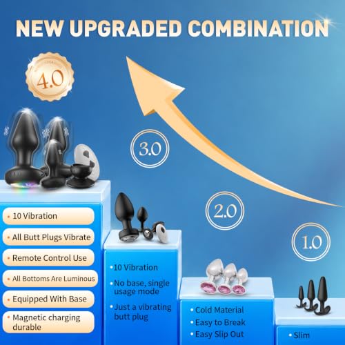 3 Piece Vibrating Butt Plugs Anal Plug Sex Toy for Intense Pleasure - Image 2