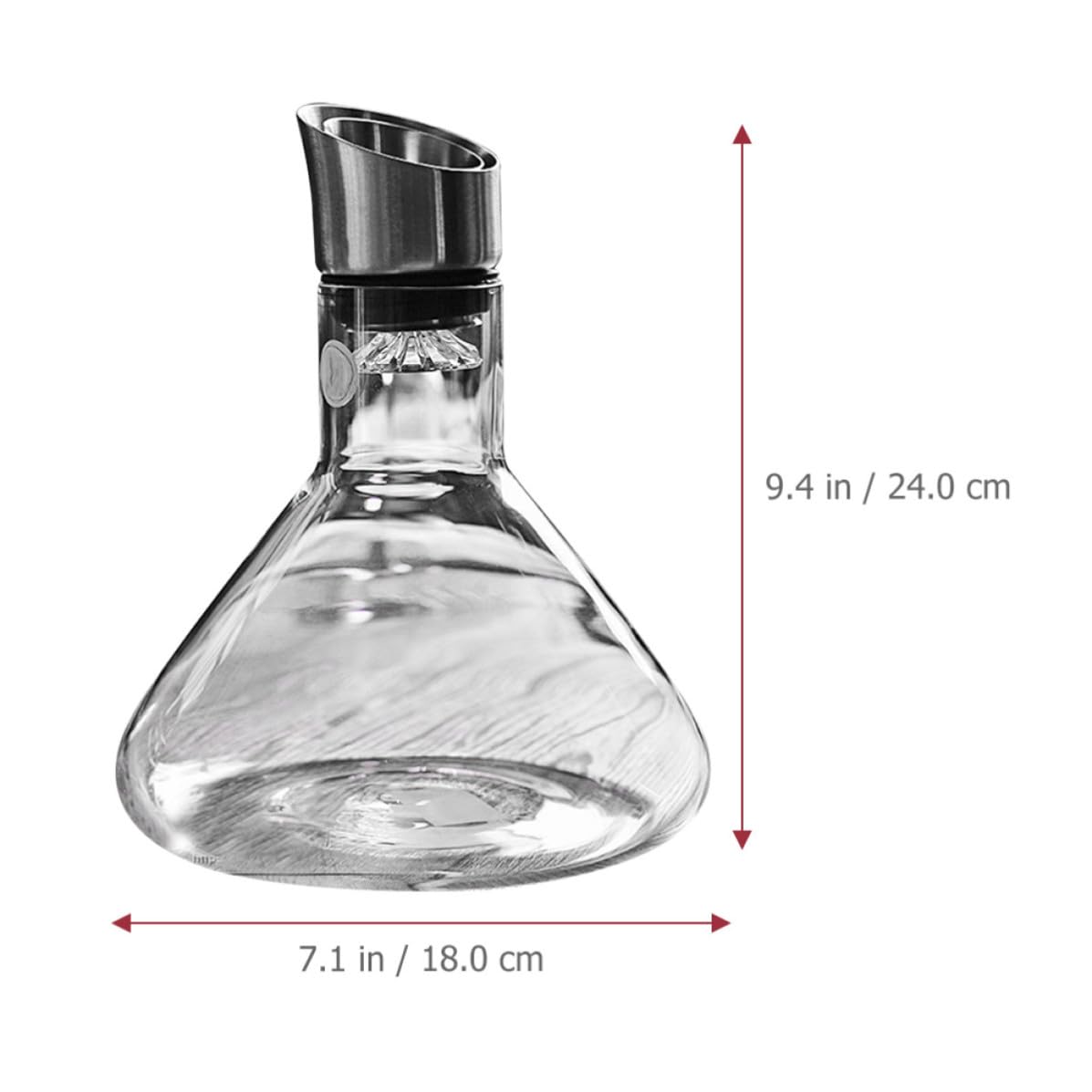 Caraffa Decanter in Vetro Borosilicato Bianco per Vino e Succhi