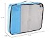 Amazon Basics 4 Piece Packing Travel Organizer Cubes Set - Large, Sky Blue