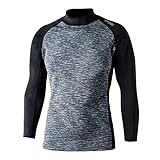 おたふく手袋(Otafuku Glove) 冬用インナー 長袖ハイネック ヒートブースト [保温 吸汗速乾 消臭 コンプレッション メンズ] JW-186 カモフラｘブラック LL