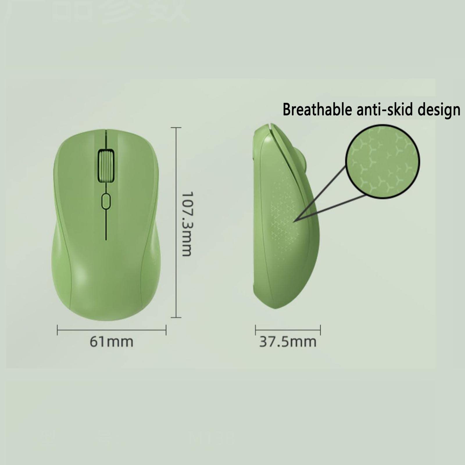 Mysz Bezprzewodowa mysz komputerowa do laptopa USB do gier Bluetooth Ergonomiczna mysz Urządzenie wskazujące Fotoelektryczny akumulator Cicha funkcja Plug and Play(Green)