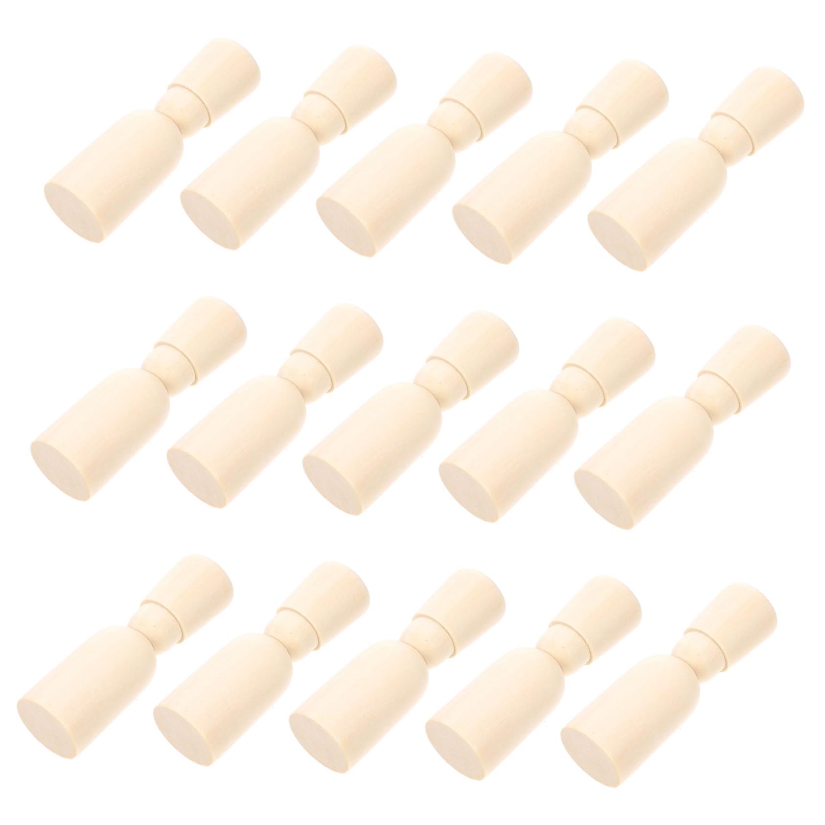 Muñecas de Madera sin Terminar con Clavijas para Pintar 20 Piezas Niños Multicolor DIY Manualidades Arte Creativo Hogar Niños y Niñas Uso Escolar