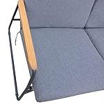 OUTLIV. Maranello 2-Sitzer Sofa Stahl & Rope Schwarz/Grau