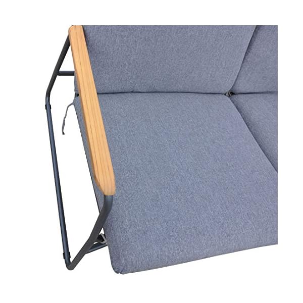OUTLIV. Maranello 2-Sitzer Sofa Stahl & Rope Schwarz/Grau