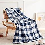 Touchat Fleece Throw Blankets, Buffalo Plaid Throw Blanket for Couch Sofa Bed, Soft Warm Fuzzy Cozy
