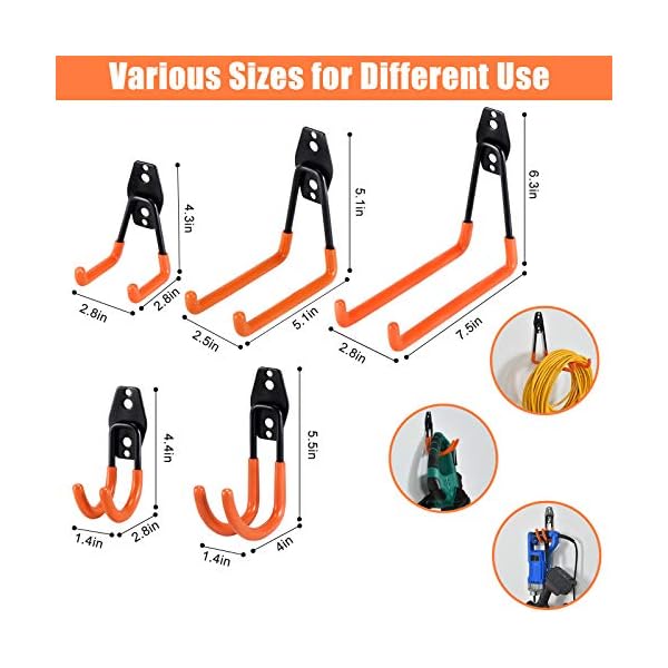 AOBEN Garage Hooks Heavy Duty, Steel Garage Storage Hooks, Utility Tool Hangers And Combinable Wall Mount Garage Hooks For Organizing Ladders, Bikes - View #4