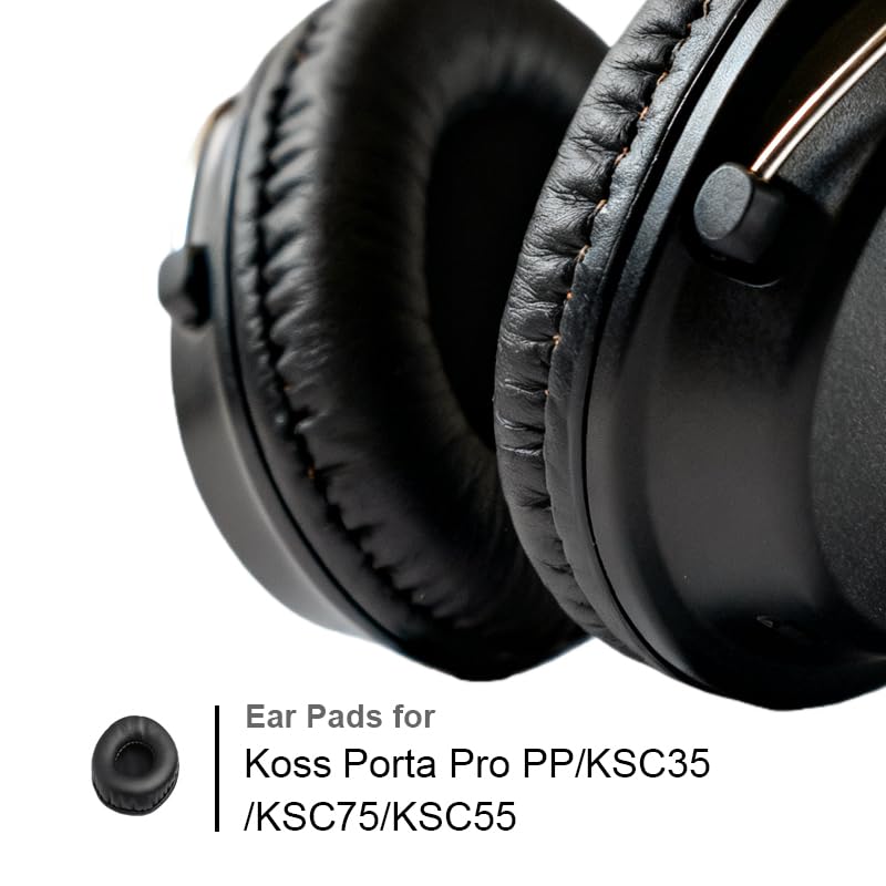 Image of INF Ear Pads for Koss Porta Pro PP /KSC35 /KSC75 /KSC55 Protein Leather Black