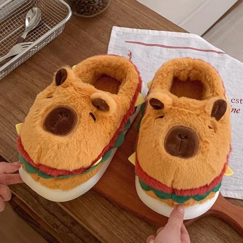 Chaussons capybara d'hiver en coton de qualité avec plateforme antidérapante - 3