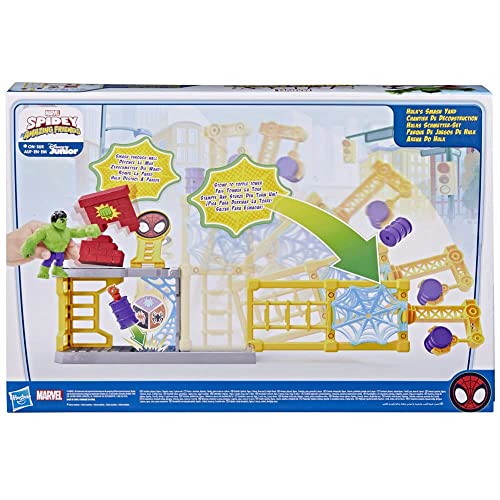 Spidey and His Amazing Friends Hulk’s Smash Yard Preschool Toy, Hulk Playset with Toppling Tower and Smash Wall, Kids Ages 3 and Up (Amazon Exclusive) by Spidey and his Amazing Friends - Image 3