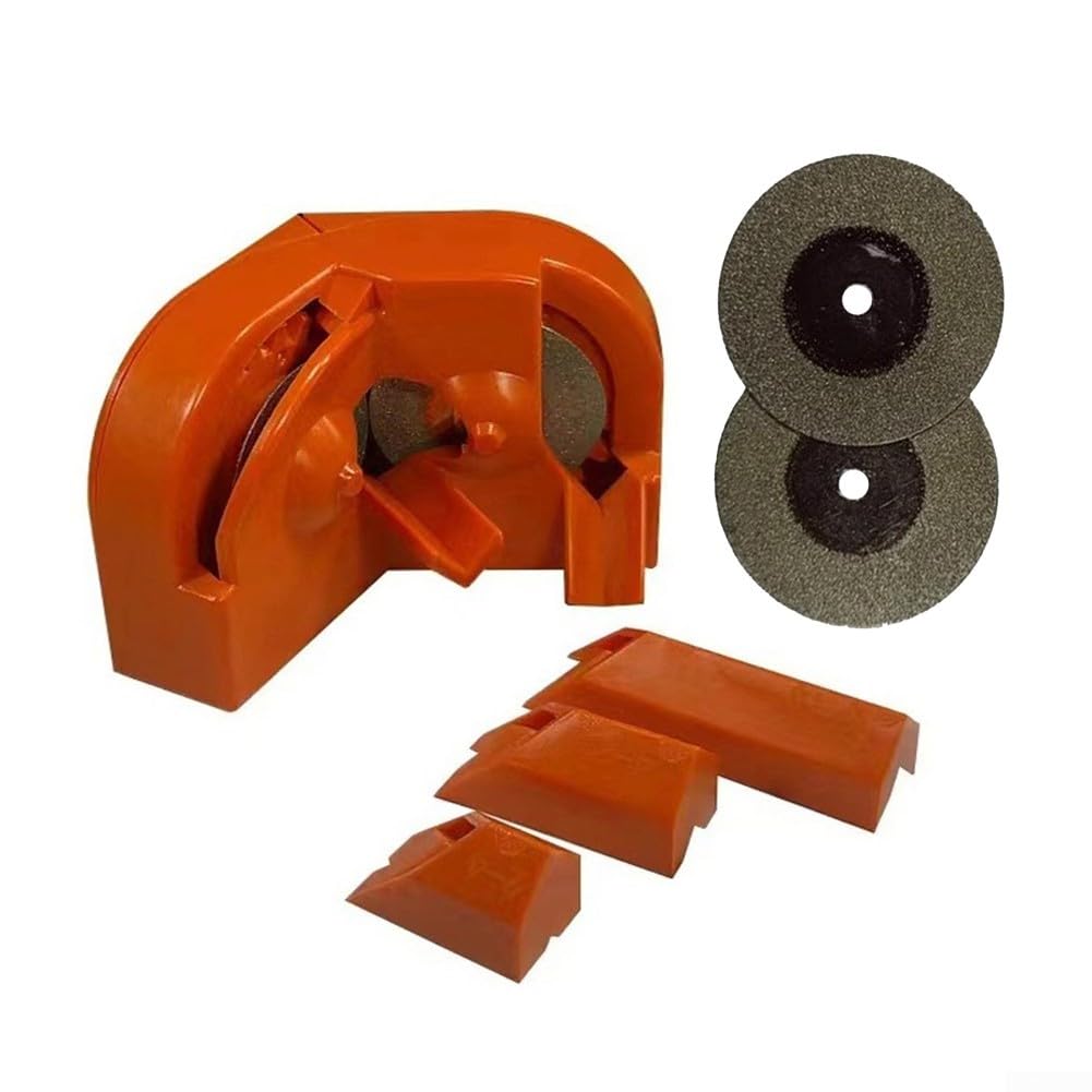 Afilador de brocas eléctrico con 3 soportes, rueda de molienda de doble cara para brocas de 2 a 16 mm, tijeras y cuchillos, herramienta de pulido de alta dureza para el hogar, taller, cocina, naranja
