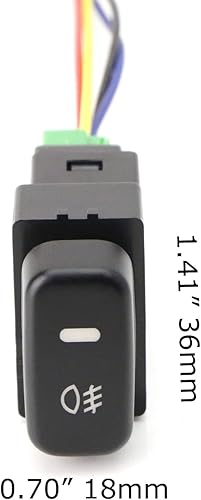 Miniatura 4 de iJDMTOY Interruptor de botón de 4 polos de 12 V estilo fábrica con luces indicadoras LED compatibles con luces antiniebla, DRL, barra de luz LED,