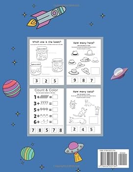 Cut and Paste Math Activities and Worksheets for Preschoolers: Practice Math Facts to 10 While Working on Your Scissor Skills