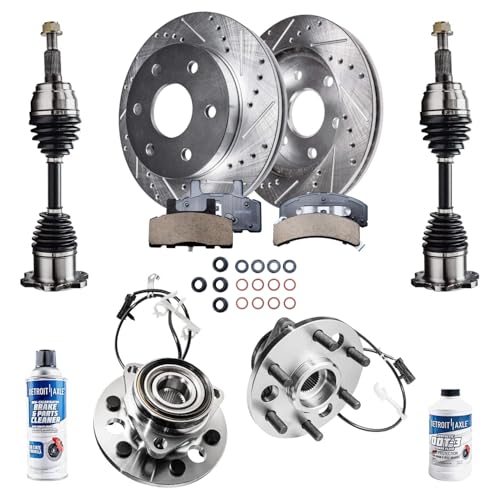 How Many Axles Does Your Car Have? The Full Answer 6 Detroit Axle - Front CV Axle Shafts + Wheel Hub & Bearings + Drilled and Slotted Disc Rotors Brake Pads Replacement for Chevy GMC K1500 6 LUG - 10pc Set