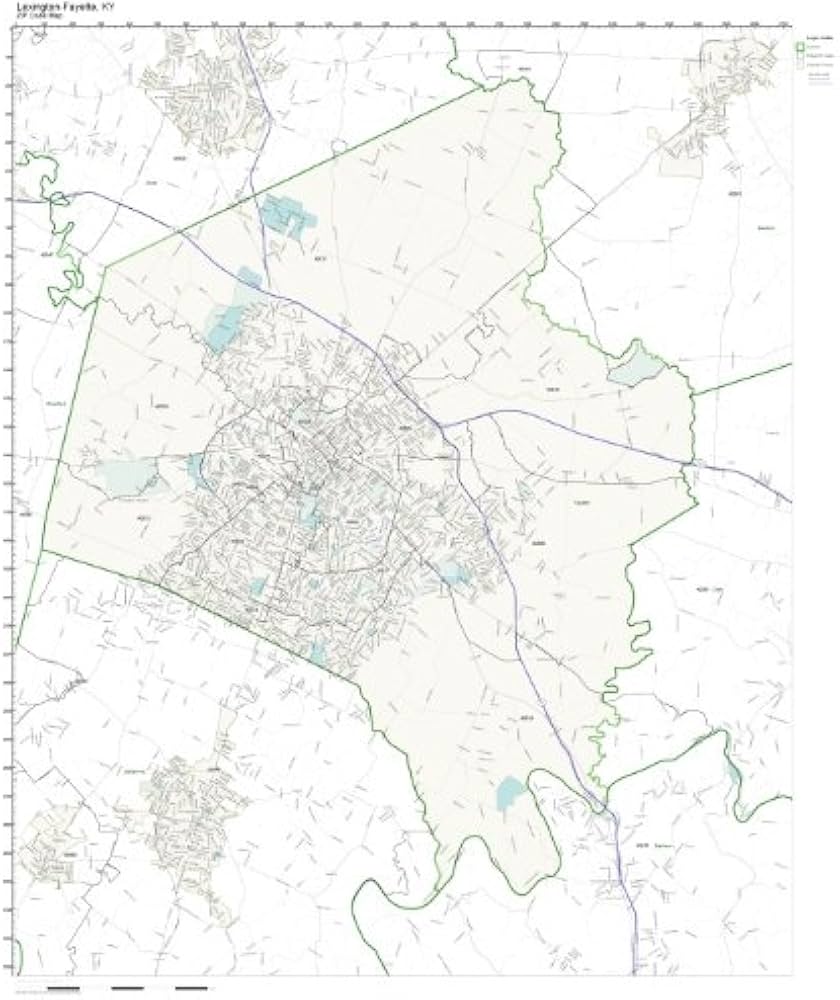Lexington Ky Zip Code Map AC UF1000,1000 QL80