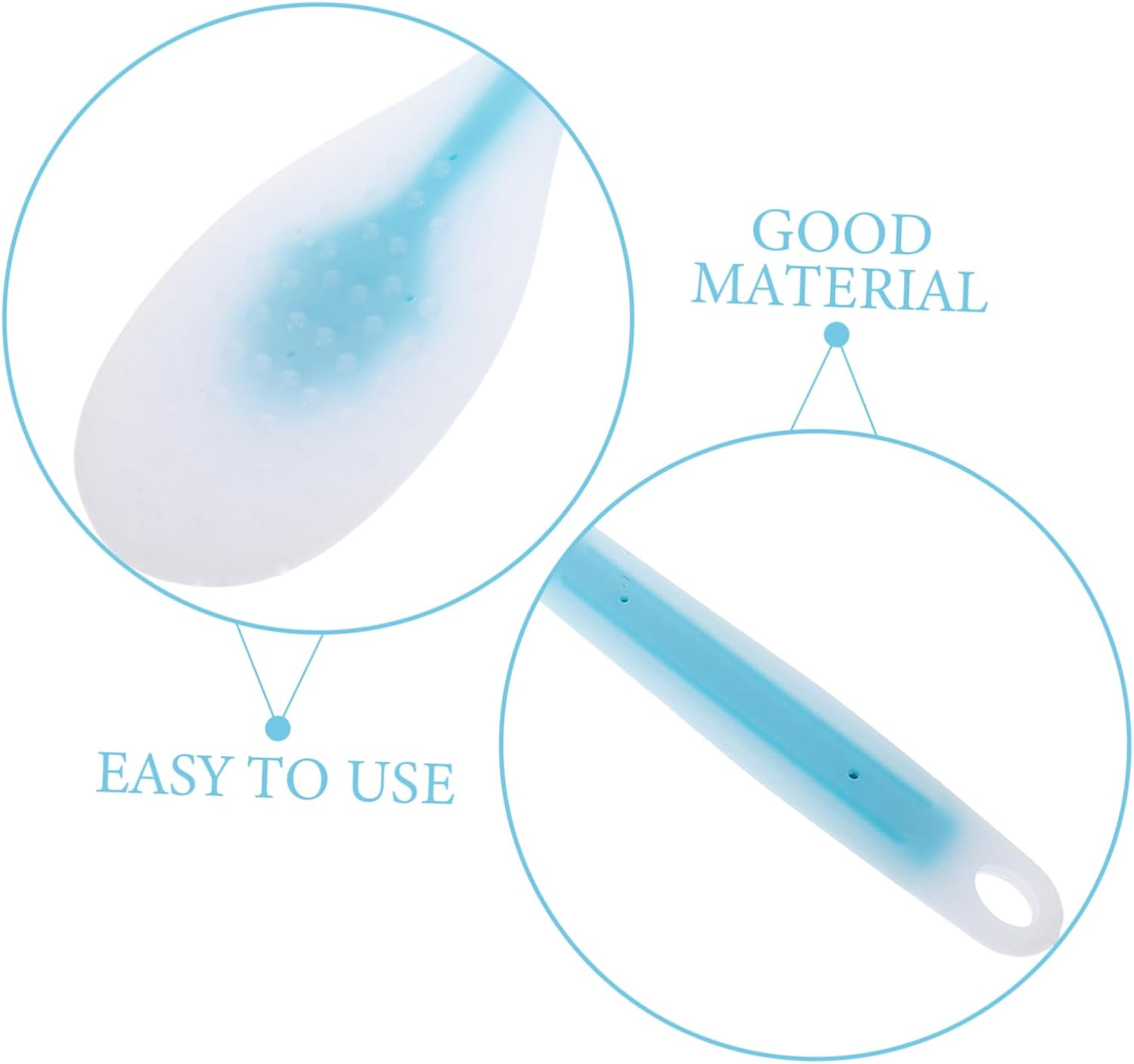 Generic Back Smear Tool Back Sunscreen Applicator Lotion Applicator for Back Self Back Medical Applicator Multifunctional Knocker Handheld Massage Equipment Back Massager Sky-Blue TPE