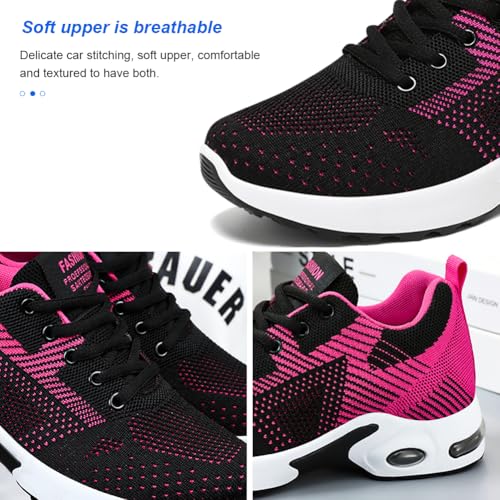 Image of Padgene Womens Sneakers Air Cushion Running Shoes Lightweight Tennis Walking Shoes Mesh Breathable Gym Work Fashion Sneakers Athletic Comfortable Casual