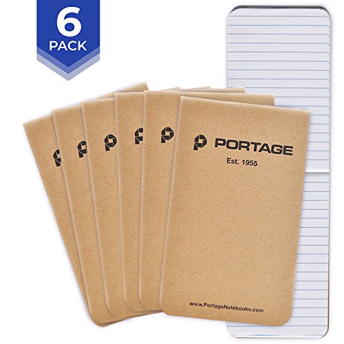 Portage Field Notebook Tactical Sized Pocket Notepad - Top Bound Notebook with Lined