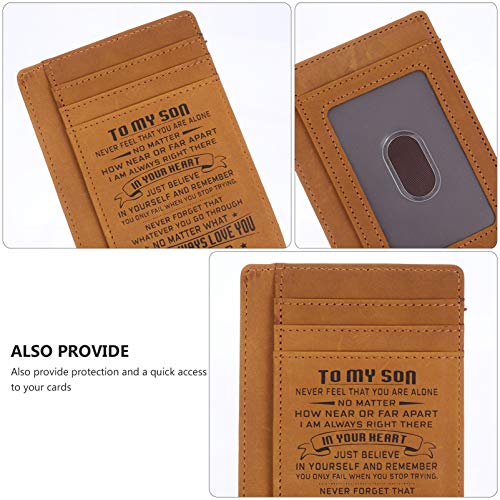 BESPORTBLE Couro Titular Cartão de Crédito Organizador de Cartão de Visita Carteira Rfid Protetor de