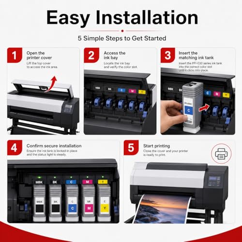 Image of PFI-030 Pigment Ink Tank ta-20 ta-30 Ink Replacement for Canon PFI030