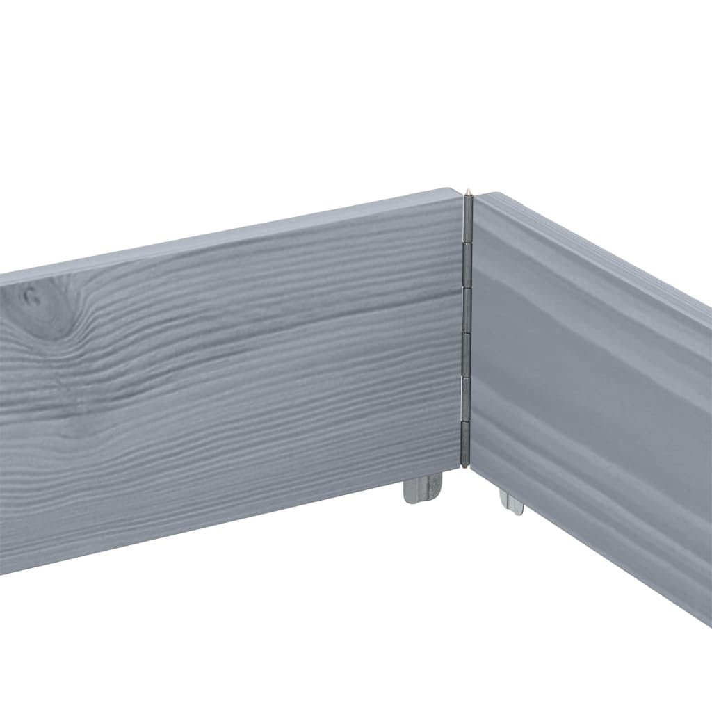 Paretali per Pallet 3pz Grigi 150x100cm Legno Massello di Pino, Commercio e Industria,Movimentazione di Materiali,Pianali di carico e Pallet, 37.1kg-3295384