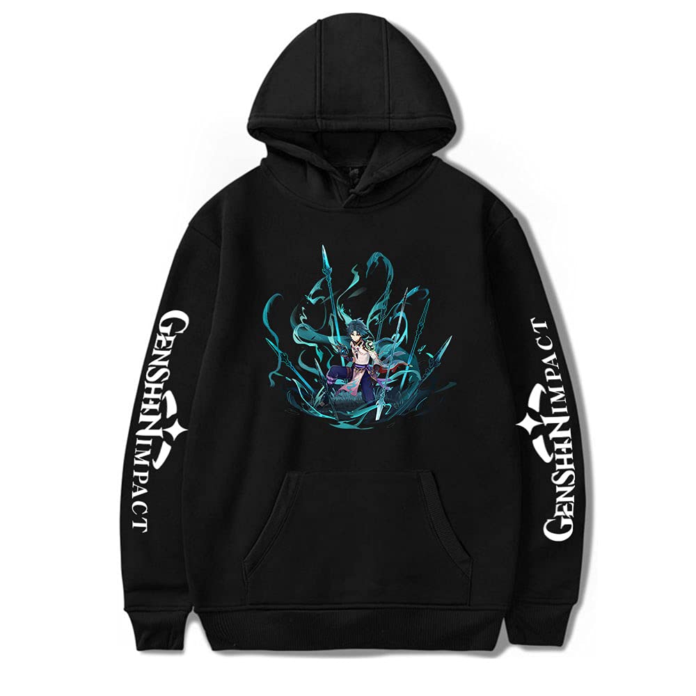 WYLINGERgenshin Impact xiao Merch Logo Hoodie Sweatshirt Pullover for Women Men Tracksuit Clothes