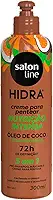 Salon Line, Creme para Pentear, Hidra, Óleo de Coco 3 em 1, Vegano - Para Cabelos Ondulados, Cacheados e Crespos, 300ml