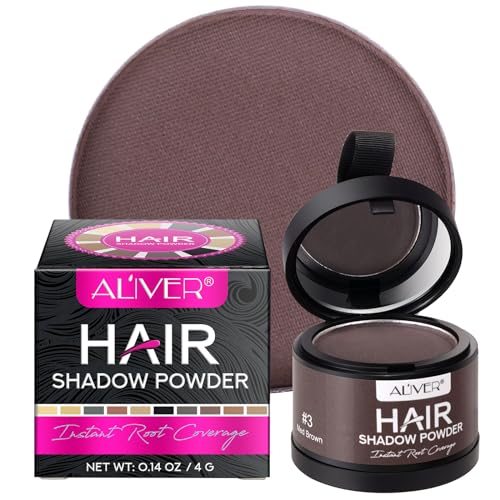 Retoca Raíces de Polvos, 4g Sombra para el Cabello, Polvo para Cubrir las Sombras para el Cbello, Uso para Rellenar el Cabello Debilitado (Marrón medio)