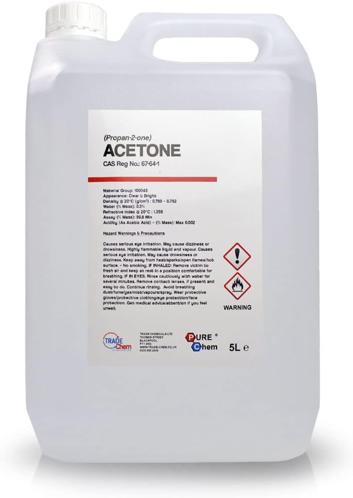 Pure Acetone Acrylic Nail Remover Nail Polish Remover 99.8 (5L) Amazon.co.uk Beauty