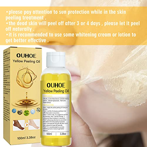 Yellow Peeling Oil, Super Strength Yellow Peeling Oil Exfoliating Dark Skin For Body, Exfoliating Peeling Solution, All Skin Type Dead Skin Remover (1Pcs) #TOP6