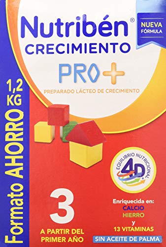 Nutribén 8430094309109 Leche Crecimiento Pro + 3 Formato Ahorro - 1200 gr