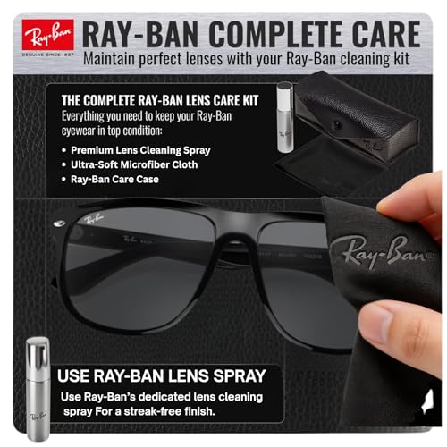 Image of Ray-Ban RB4147 BOYFRIEND Square Shaped Sunglasses for Men with Official RAYBAN Eyewear Kit