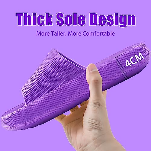 Image of rosyclo Cloud Slippers for Women and Men, Pillow House Slippers Shower Shoes Indoor Slides Bathroom Sandals, Ultimate Comfort, Lightweight, Thick Sole, Non-Slip, Easy to Clean