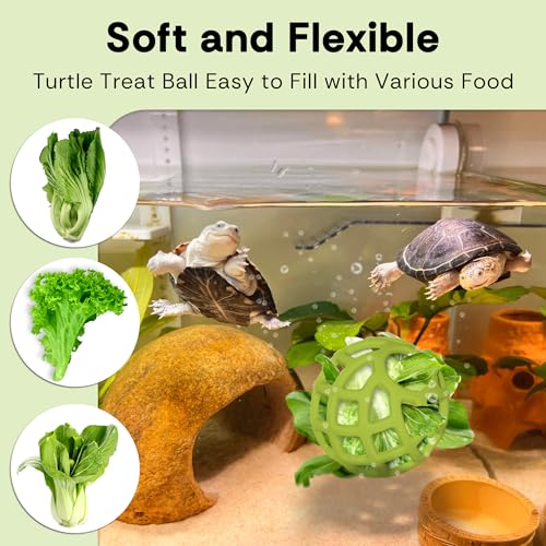 Image of 2-in-1 Turtle Brush and Feeder Ball Set, Turtle Tank Accessories