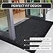Commercial Door Mat 3'x5' Heavy Duty Industrial Floor Mat for High Traffic Areas, Nonslip Rubber Backing, Large Door Mat for Indoor Entrance or Business Entryway, Charcoal, Made in USA.